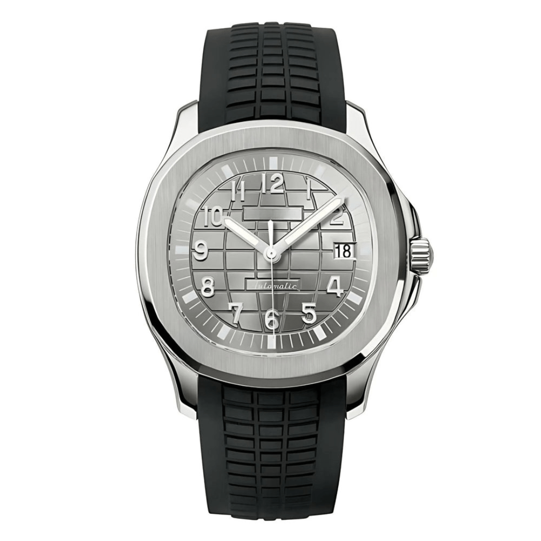 AQUA | METALLIC BLACK | SILICONE STRAP