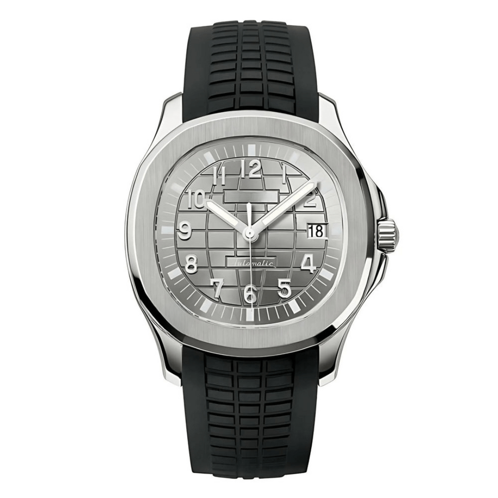 AQUA | METALLIC BLACK | SILICONE STRAP