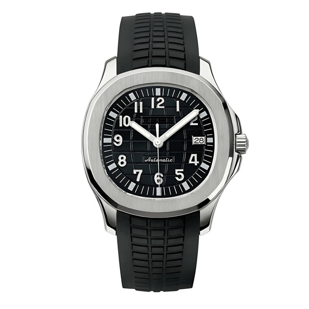 AQUA | BLACK | SILICONE STRAP