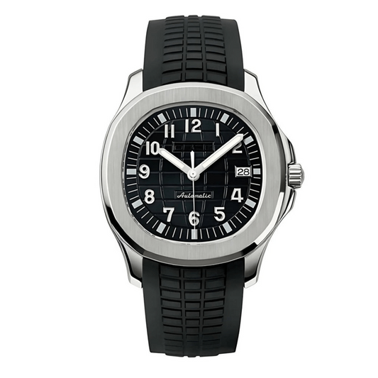 AQUA | BLACK | SILICONE STRAP