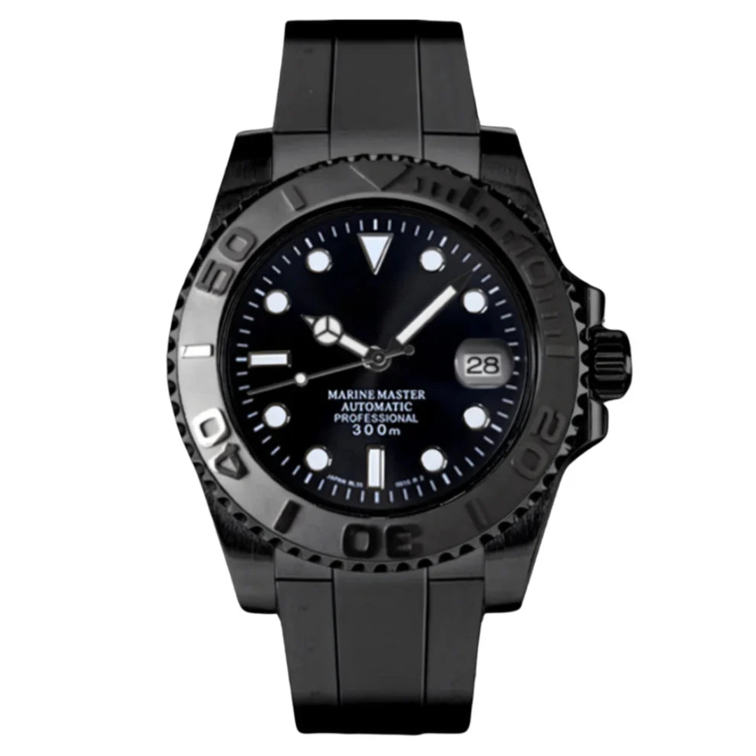 MARINER | FULL BLACK | SILICONE STRAP