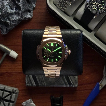 NAUTIKO | ROSE GOLD BLACK | OPEN HEART