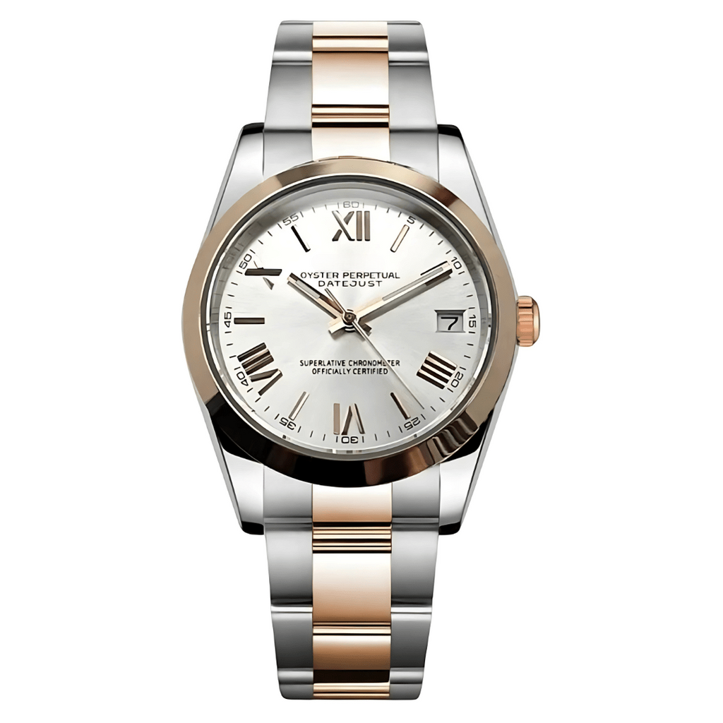OYSTEIKO | SILVER ROSE GOLD TWO TONE | OYSTER STRAP
